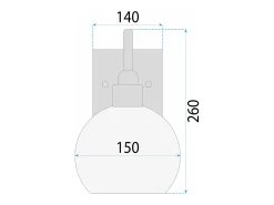 Lámpara De Pared Toolight App1580-1W Transparent