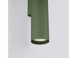 Lámpara de pared Toris desván de acero - 2 fuentes luminosas 3000K - L.6 x A.30 cm - verde oliva