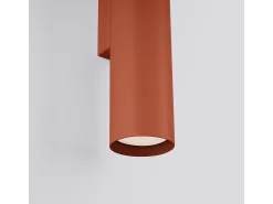 Lámpara de pared Toris desván de acero - 2 fuentes luminosas 4000K - L.6 x A.30 cm - ocre rojo