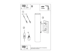Lámpara de pared Toris desván de acero - 2 fuentes luminosas 4000K - L.6 x A.30 cm - ocre rojo