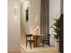 Lámpara de pared Toris desván de acero - 2 fuentes luminosas 4000K - L.6 x A.30 cm - beige