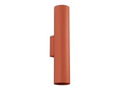 Lámpara de pared Toris desván de acero - 2 fuentes luminosas 3000K - L.6 x A.30 cm - ocre rojo