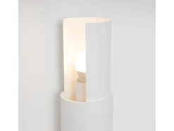 Lámpara de pared Torow minimalista de acero - 2 fuentes luminosas 4000K - L.10 x A.37 cm - blanco