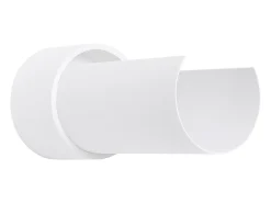 Lámpara de pared Torow minimalista de acero - 1 fuentes luminosas 4000K - L.10 x A.21 cm - blanco