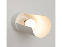 Lámpara de pared Torow minimalista de acero - 1 fuentes luminosas 3000K - L.10 x A.21 cm - blanco