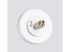 Lámpara De Pared Yoli Moderno De Acero/Vidrio - 1 Fuentes Luminosas - L.12 X A.12 Cm - Blanco