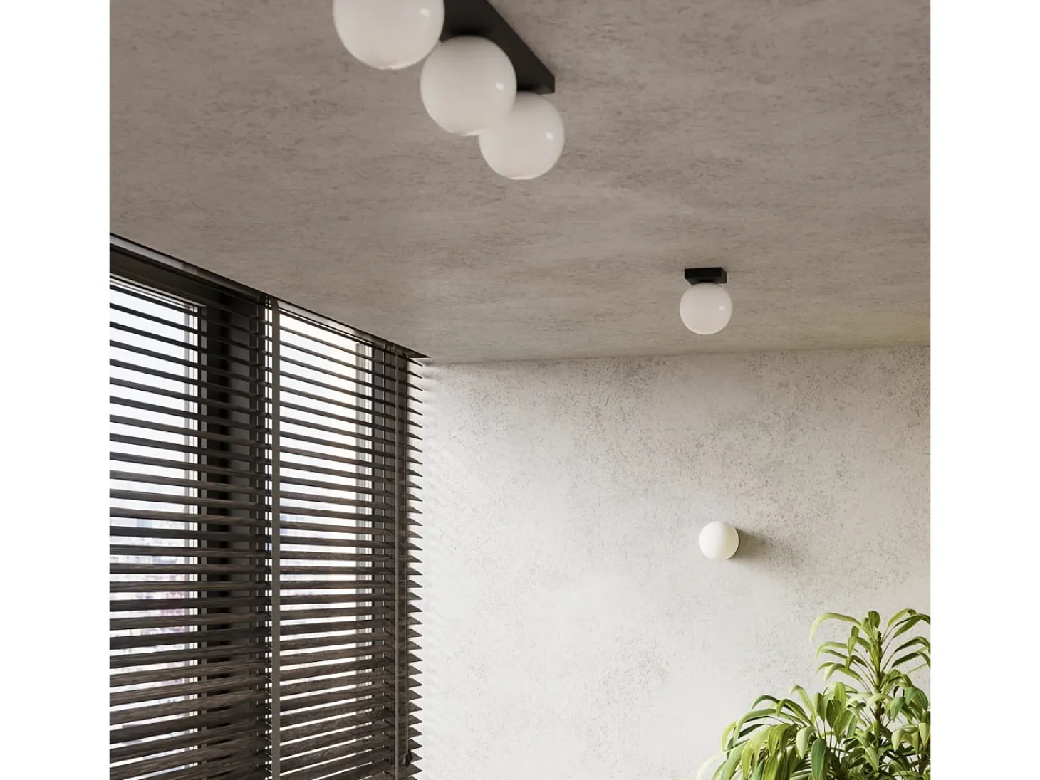 Lámpara De Pared Yoli Moderno De Acero/Vidrio - 1 Fuentes Luminosas - L.12 X A.12 Cm - Negro