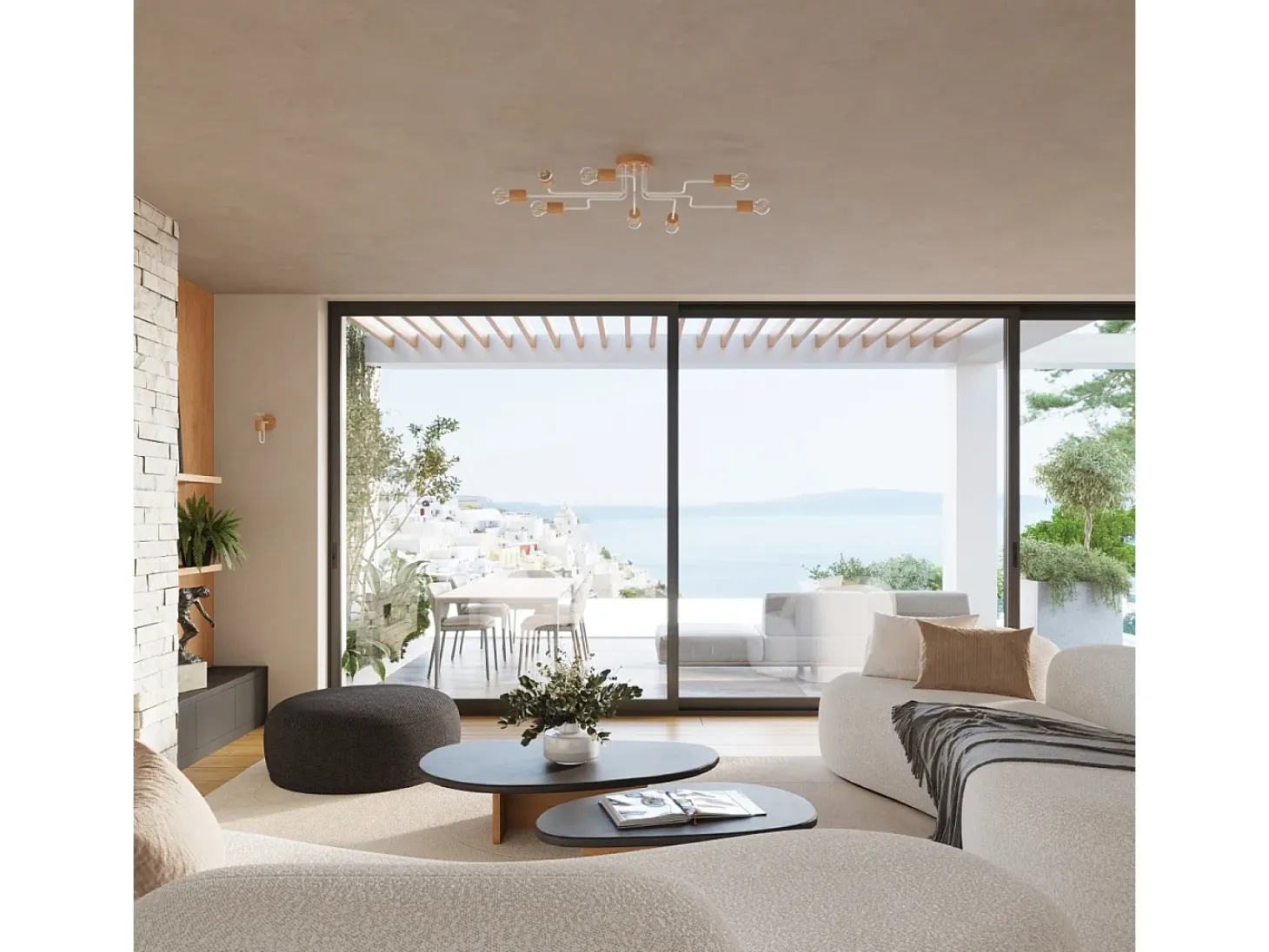 Lámpara de pared Zimbo desván de acero/madera - 1 fuentes luminosas 4000K - L.8 x A.18,5 cm - blanco/madera natural