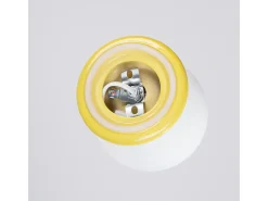 Lámpara de pared Zori minimalista de cerámica/vidrio vidriado - 1 fuentes luminosas - L.12 x A.12 cm - amarillo