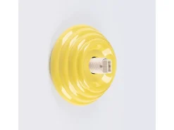 Lámpara de pared Zori minimalista de cerámica/vidrio vidriado - 1 fuentes luminosas - L.12 x A.12 cm - amarillo