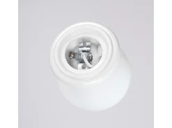 Lámpara de pared Zori minimalista de cerámica/vidrio vidriado - 1 fuentes luminosas - L.12 x A.12 cm - blanco