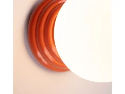 Lámpara de pared Zori minimalista de cerámica/vidrio vidriado - 1 fuentes luminosas - L.12 x A.12 cm - durazno