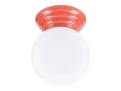 Lámpara de pared Zori minimalista de cerámica/vidrio vidriado - 1 fuentes luminosas - L.12 x A.12 cm - durazno