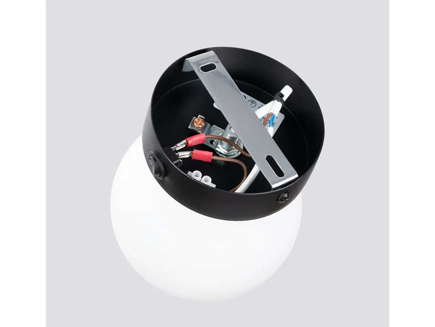 Lámpara de pared Zynfi moderno de acero/vidrio - 1 fuentes luminosas 3000K - L.12 x A.12 cm - negro