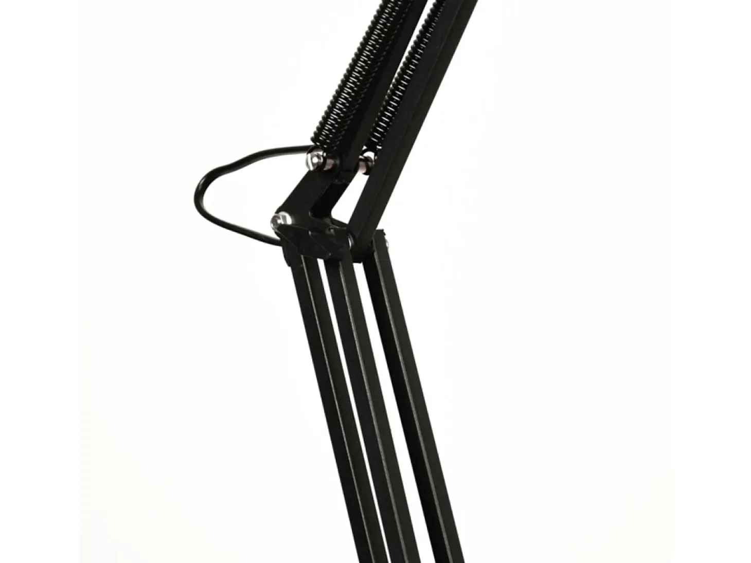 Lámpara de pie Antigona Lumit articulada con altura ajustable negro Ø30 cm
