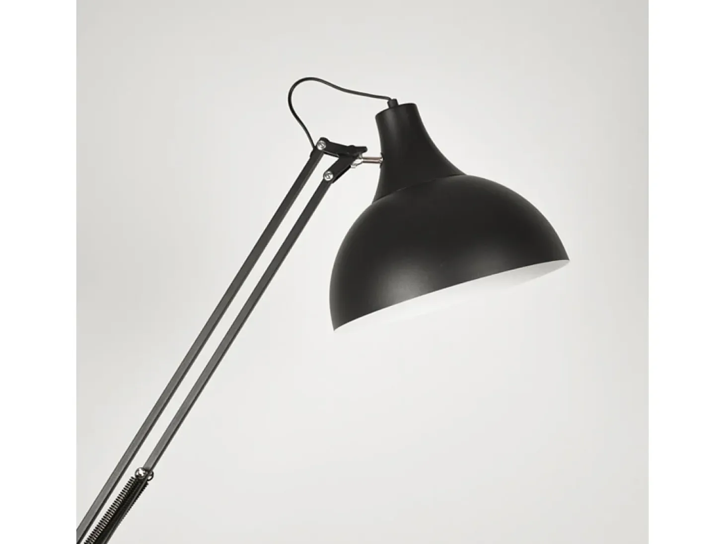Lámpara de pie Antigona Lumit articulada con altura ajustable negro Ø30 cm
