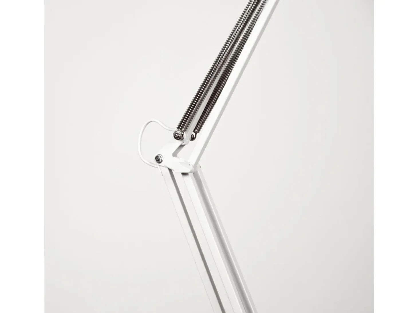 Lámpara de pie Antigona Lumit articulada con altura ajustable blanco Ø30 cm