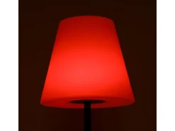 Lámpara de pie Biana Lumit portátil LED RGB con USB + mando blanco Ø34x150 cm