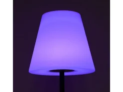 Lámpara de pie Biana Lumit portátil LED RGB con USB + mando blanco Ø34x150 cm