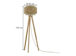 Lámpara de pie crema 45x45x142 morten