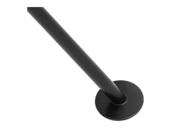 Lámpara de pie de arco con pantalla metálica móvil 40 vatios altura 125 cm hierro con recubrimiento de polvo negro 14_0009213