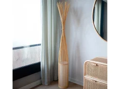 Lámpara de pie de bambú natural 1m70 - Huron