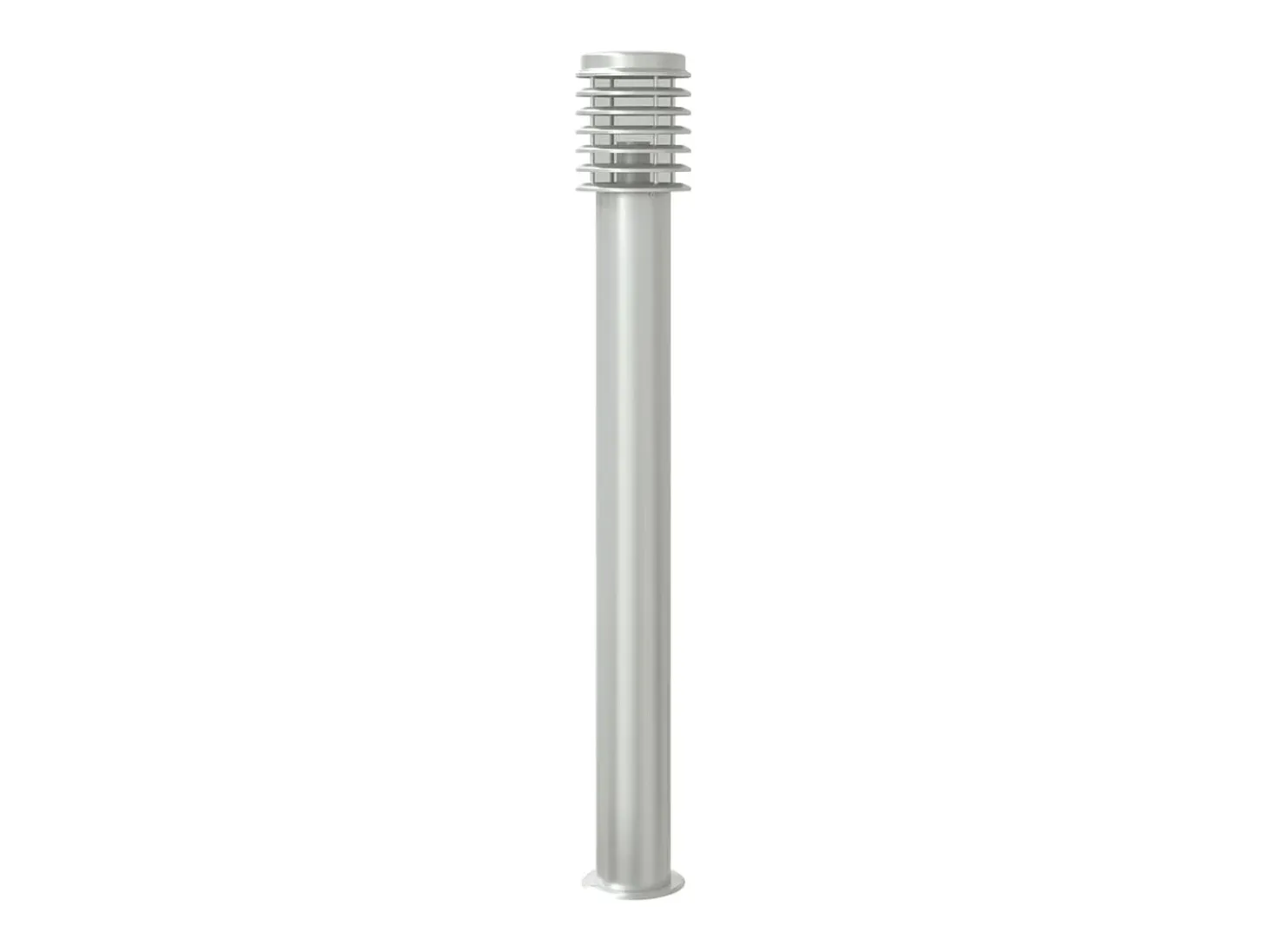 Lámpara de pie de exterior plateada 110 cm acero inoxidable Plata 02_0042515