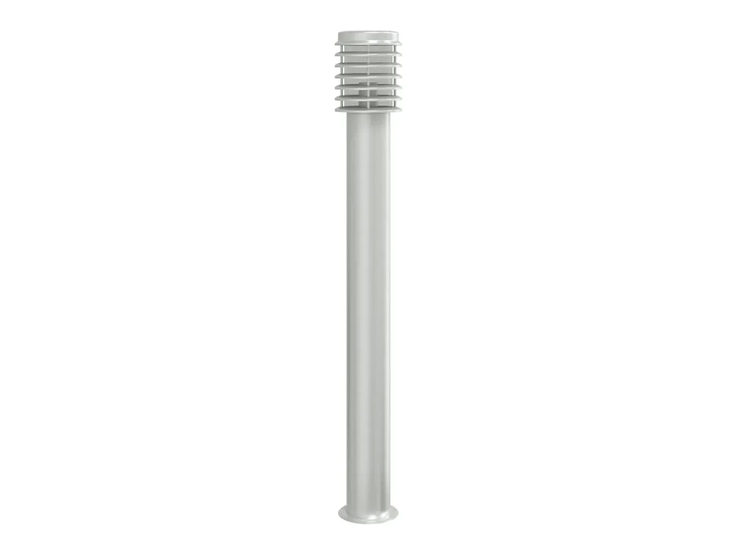 Lámpara de pie de exterior plateada 110 cm acero inoxidable Plata 02_0042515