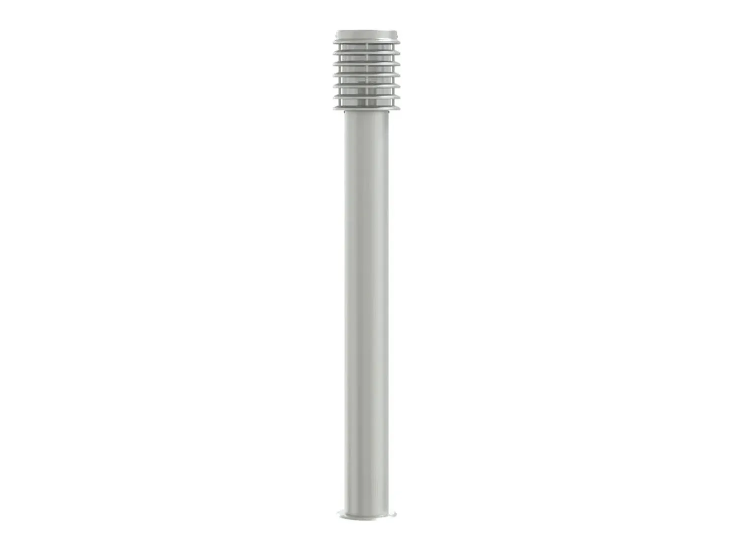 Lámpara de pie de exterior plateada 110 cm acero inoxidable Plata 02_0042515