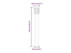 Lámpara de pie de exterior 110 cm acero inoxidable negro 02_0042505