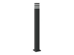 Lámpara de pie de exterior con sensor 110 cm aluminio negro 02_0042520