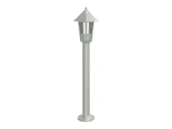 Lámpara de pie de exterior plateada 80 cm acero inoxidable Plata 02_0042519