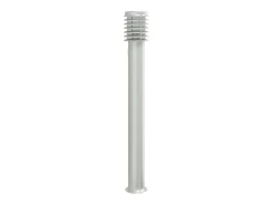 Lámpara de pie de exterior con salida plateada 110 cm acero inoxidable Plata 02_0042532