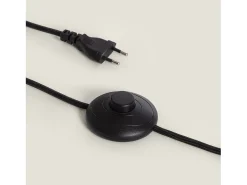 Lámpara de Pie de Metal 2 Focos Jigger Negro / Dorado