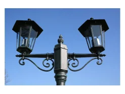 Lámpara de pie doble para exterior verde 215 cm luminaria decorativa 2402082