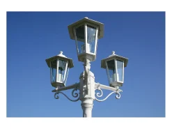 Lámpara de pie doble para exterior verde 215 cm luminaria decorativa 2402082