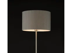 Lámpara de pie estructura de metal pantalla de tela 1 bombilla E27 gris 151 cm 03_0002435