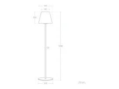 Lámpara de Pie Exterior de Metal LED Solar Larso 3000K Blanco Cálido