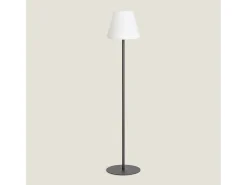 Lámpara de Pie Exterior de Metal LED Solar Larso 3000K Blanco Cálido