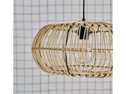 Lámpara de pie interior de ratán natural h 170cm natural