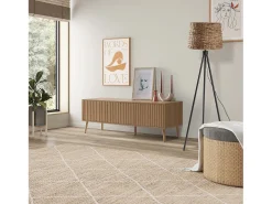 Lámpara de pie Kiomi de alga marina y metal, altura 144 cm