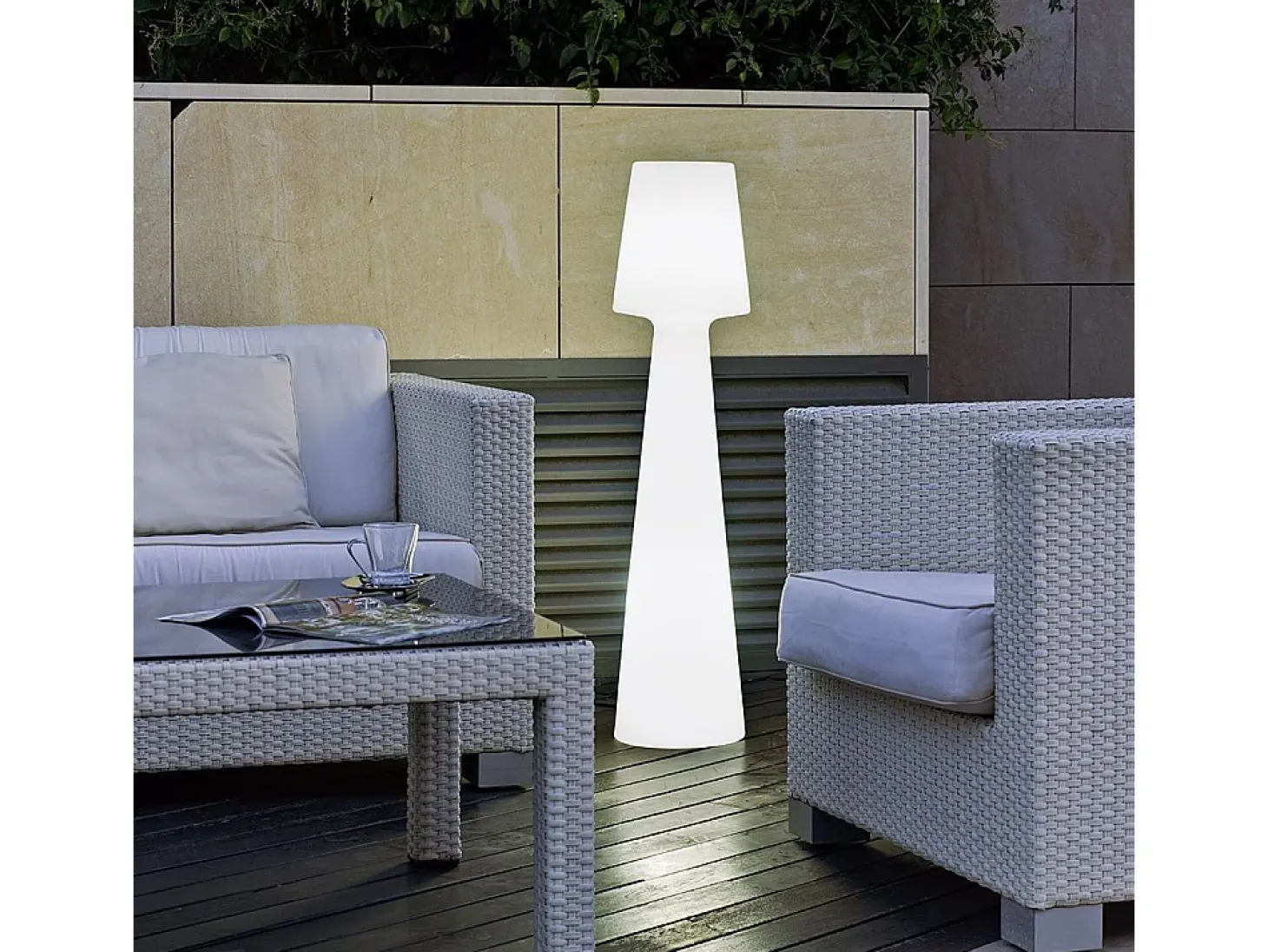 Lámpara de pie led de exterior Lola 110 cm Batería recargable