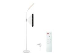 Lámpara de pie LED NETTLIFE para sala de estar, regulable, blanca, 11 W, flexible, 360°, para sofá