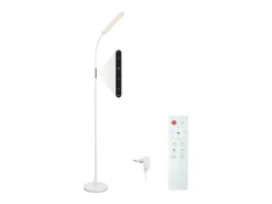 Lámpara de pie LED NETTLIFE para sala de estar, regulable, blanca, 11 W, flexible, 360°, para sofá