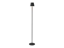Lámpara de pie LED NETTLIFE moderna negra regulable 125 cm 3 temperaturas de color USB Sala de estar