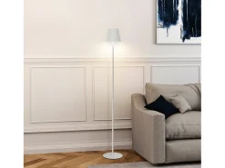 Lámpara de pie LED NETTLIFE moderna negra regulable 125 cm 3 temperaturas de color USB Sala de estar