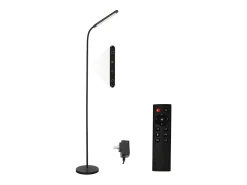 Lámpara de pie LED NETTLIFE para sala de estar, regulable, color negro, 11 W, flexible, 360°, para sofá