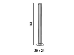 Lámpara de pie LED orientable e inclinable Perenz, 27 W, 2495 lm, altura 161 cm, CCT, color blanco