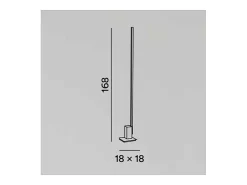 Lámpara de pie LED SYNCRO blanca de metal H.168 cm Perenz