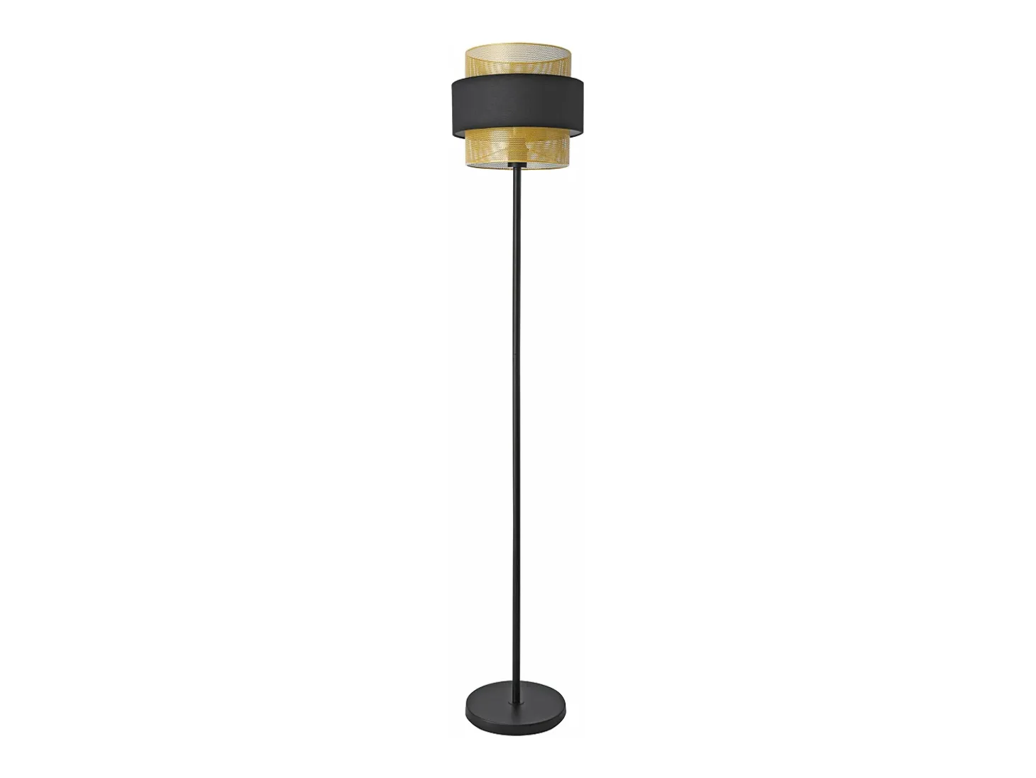 Lámpara de pie luminaria 160 x 30 cm negra y dorada lux.pro 03_0007253